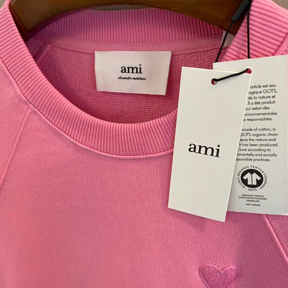 Ami Crew Neck Long Sleeve Sweatshirt - Picture 6 of 8